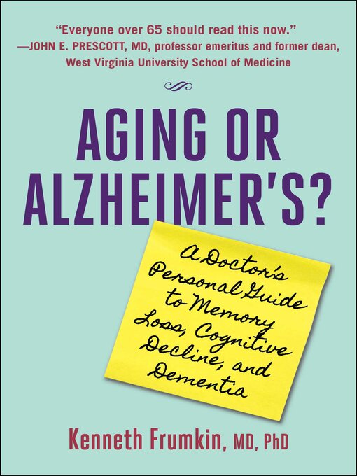 Title details for Aging or Alzheimer's? by Kenneth Frumkin - Wait list